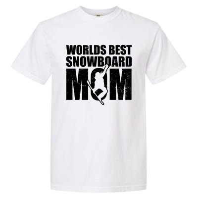 Worlds Best Mom Design Snowboarding Gift Garment-Dyed Heavyweight T-Shirt