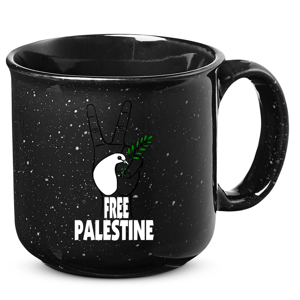 West Bank Middle East Peace Dove Olive Branch Free Palestine Cool Gift 15oz Campfire Ceramic Mug