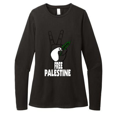 West Bank Middle East Peace Dove Olive Branch Free Palestine Cool Gift Womens CVC Long Sleeve Shirt