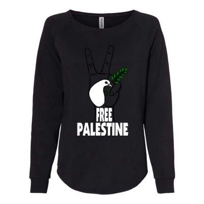 West Bank Middle East Peace Dove Olive Branch Free Palestine Cool Gift Womens California Wash Sweatshirt