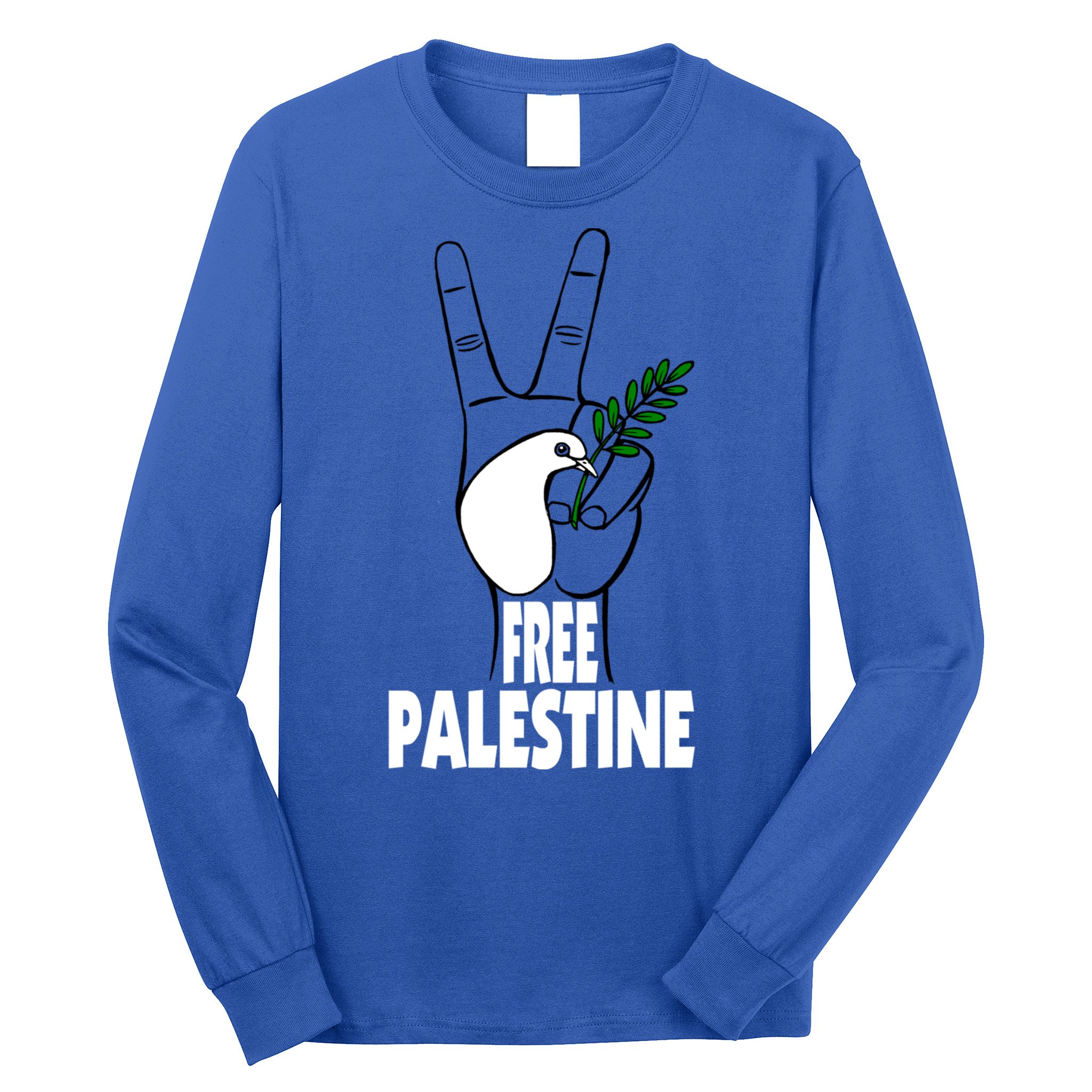 West Bank Middle East Peace Dove Olive Branch Free Palestine Cool Gift Long Sleeve Shirt