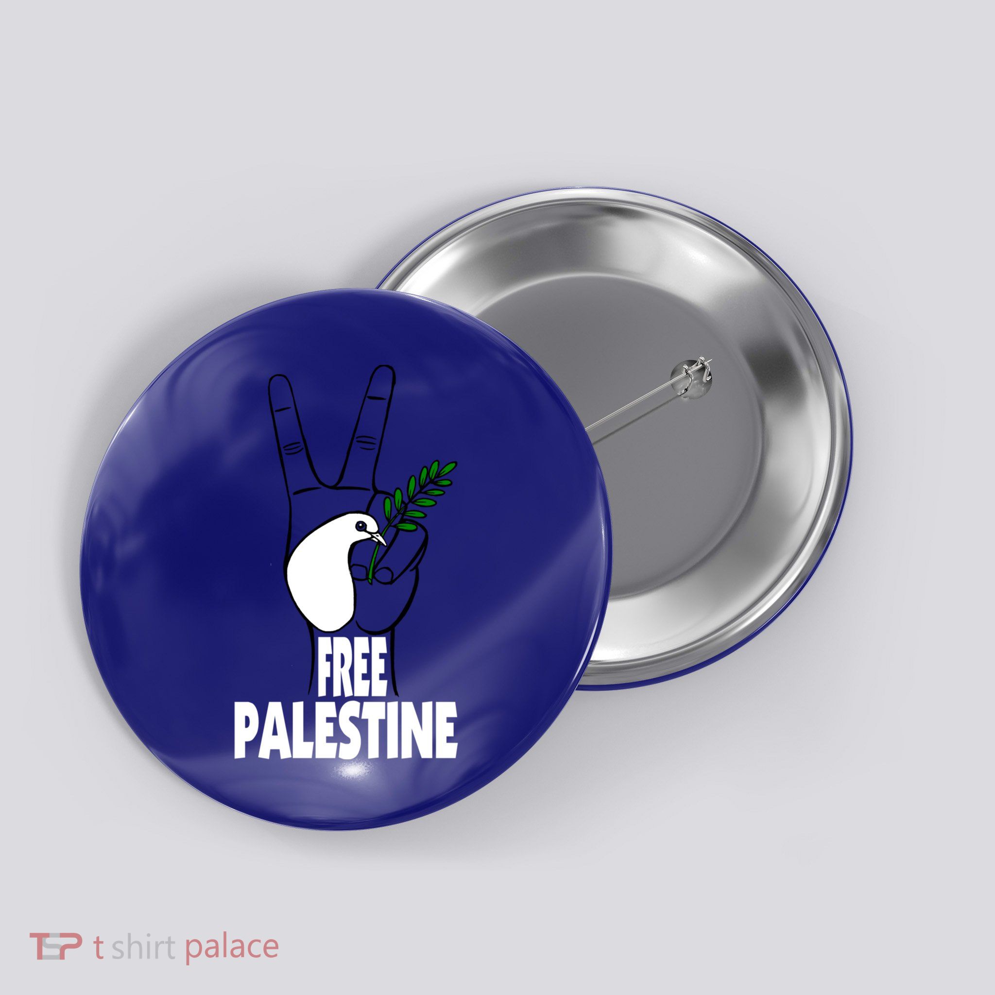 West Bank Middle East Peace Dove Olive Branch Free Palestine Cool Gift Button
