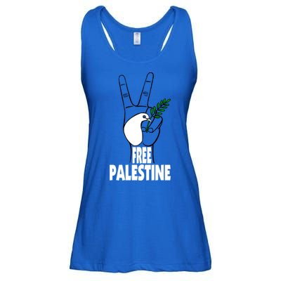 West Bank Middle East Peace Dove Olive Branch Free Palestine Cool Gift Ladies Essential Flowy Tank