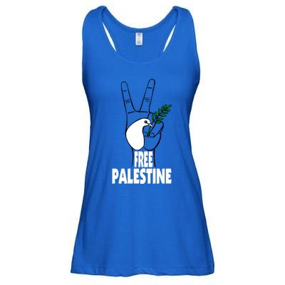 West Bank Middle East Peace Dove Olive Branch Free Palestine Cool Gift Ladies Essential Flowy Tank