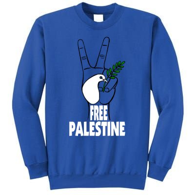 West Bank Middle East Peace Dove Olive Branch Free Palestine Cool Gift Tall Sweatshirt