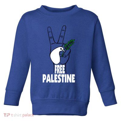 West Bank Middle East Peace Dove Olive Branch Free Palestine Cool Gift Toddler Sweatshirt
