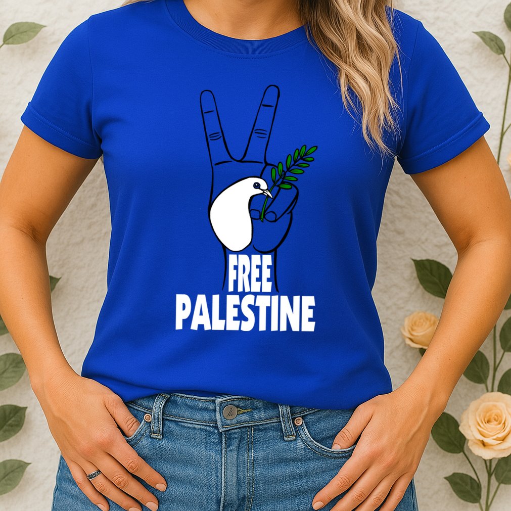 West Bank Middle East Peace Dove Olive Branch Free Palestine Cool Gift Womens T-Shirt