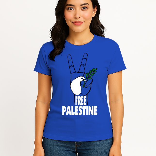 West Bank Middle East Peace Dove Olive Branch Free Palestine Cool Gift Womens T-Shirt