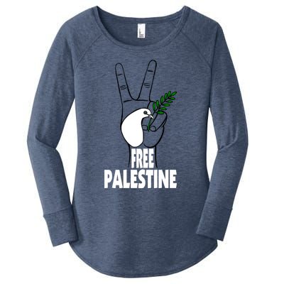 West Bank Middle East Peace Dove Olive Branch Free Palestine Cool Gift Women's Perfect Tri Tunic Long Sleeve Shirt