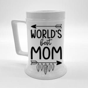 Worlds Best Mom Mama Mothers Boho Style Gift Beer Stein