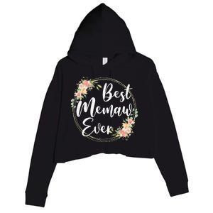 Womens Best Memaw Ever Mother's Day Memaw Gift Happy Mothers Day Crop Fleece Hoodie