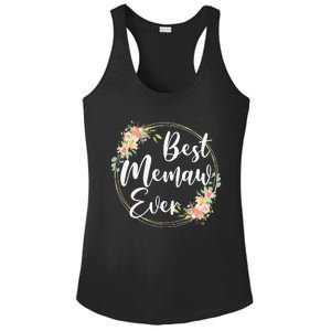 Womens Best Memaw Ever Mother's Day Memaw Gift Happy Mothers Day Ladies PosiCharge Competitor Racerback Tank