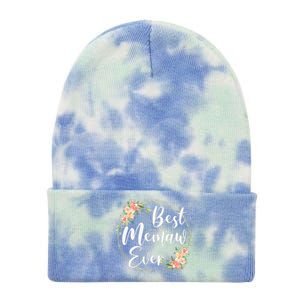 Womens Best Memaw Ever Mother's Day Memaw Gift Happy Mothers Day Tie Dye 12in Knit Beanie