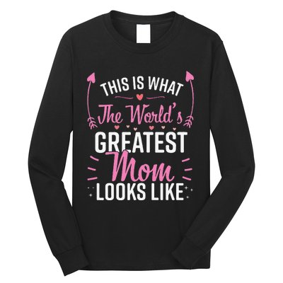 Womens Best Mom Best Mother Long Sleeve Shirt