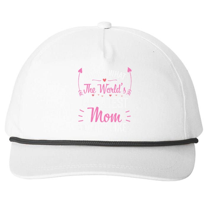 Womens Best Mom Best Mother Snapback Five-Panel Rope Hat