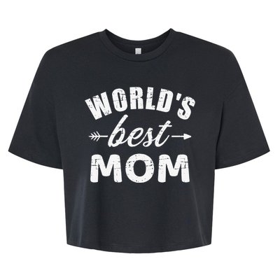 World's Best Mom Mother's Day Bella+Canvas Jersey Crop Tee