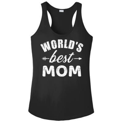 World's Best Mom Mother's Day Ladies PosiCharge Competitor Racerback Tank