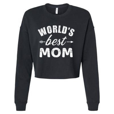 World's Best Mom Mother's Day Cropped Pullover Crew