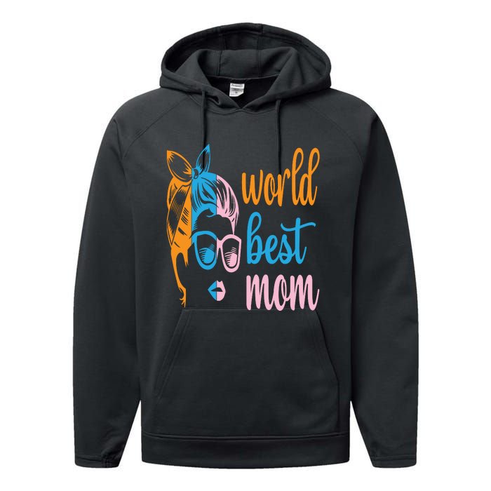 World Best Mom Performance Fleece Hoodie