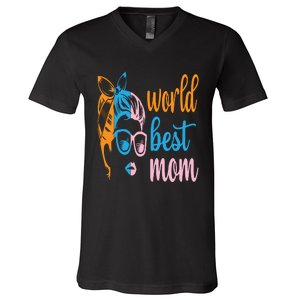 World Best Mom V-Neck T-Shirt