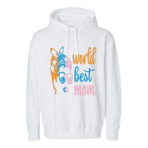 World Best Mom Garment-Dyed Fleece Hoodie