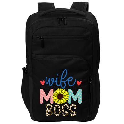 Wife Boss Mom Funny Matching Family Impact Tech Backpack