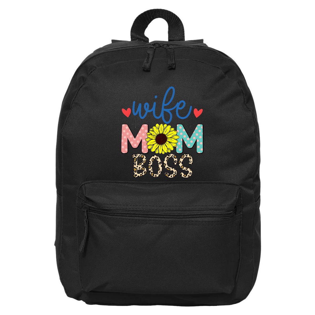 Wife Boss Mom Funny Matching Family 16 in Basic Backpack