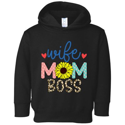 Wife Boss Mom Funny Matching Family Toddler Hoodie
