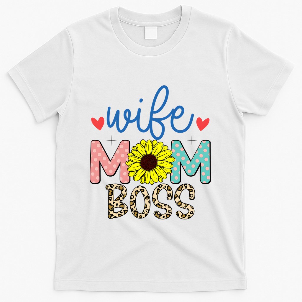 Wife Boss Mom Funny Matching Family T-Shirt