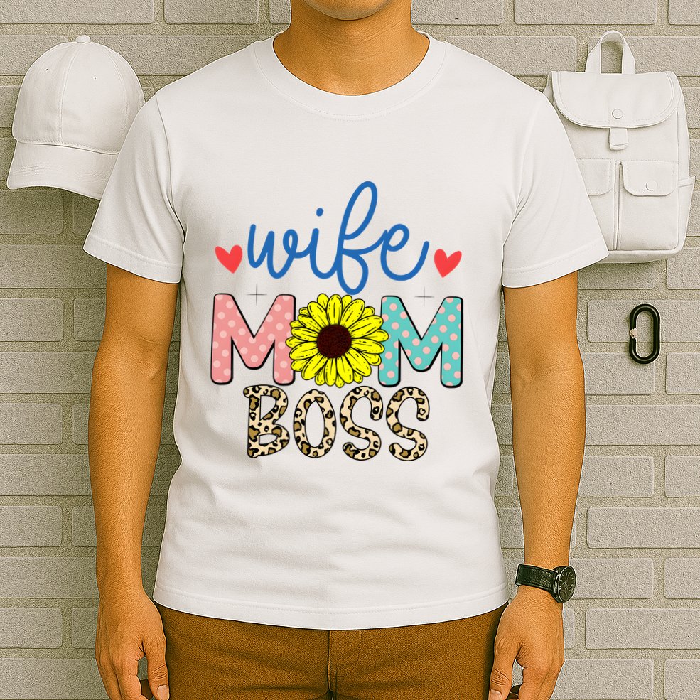 Wife Boss Mom Funny Matching Family T-Shirt