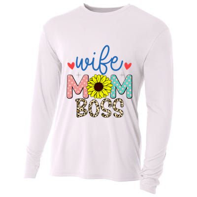 Wife Boss Mom Funny Matching Family Cooling Performance Long Sleeve Crew