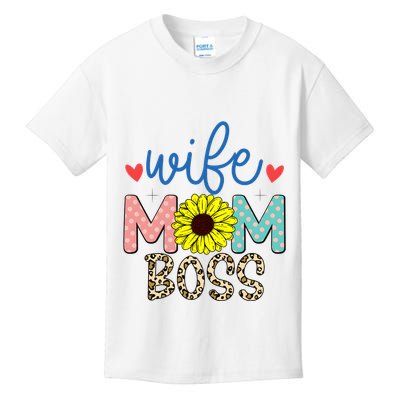 Wife Boss Mom Funny Matching Family Kids T-Shirt