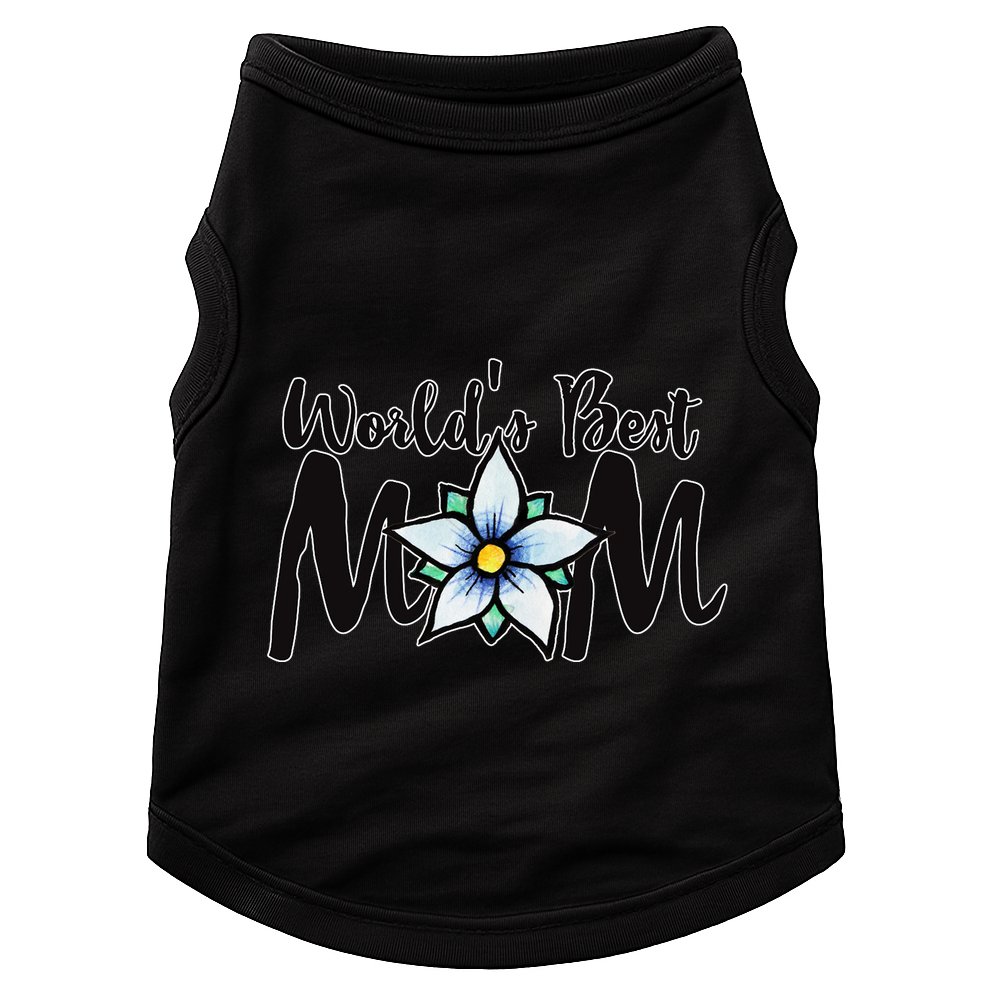 World's Best Mom Flower Doggie Tank