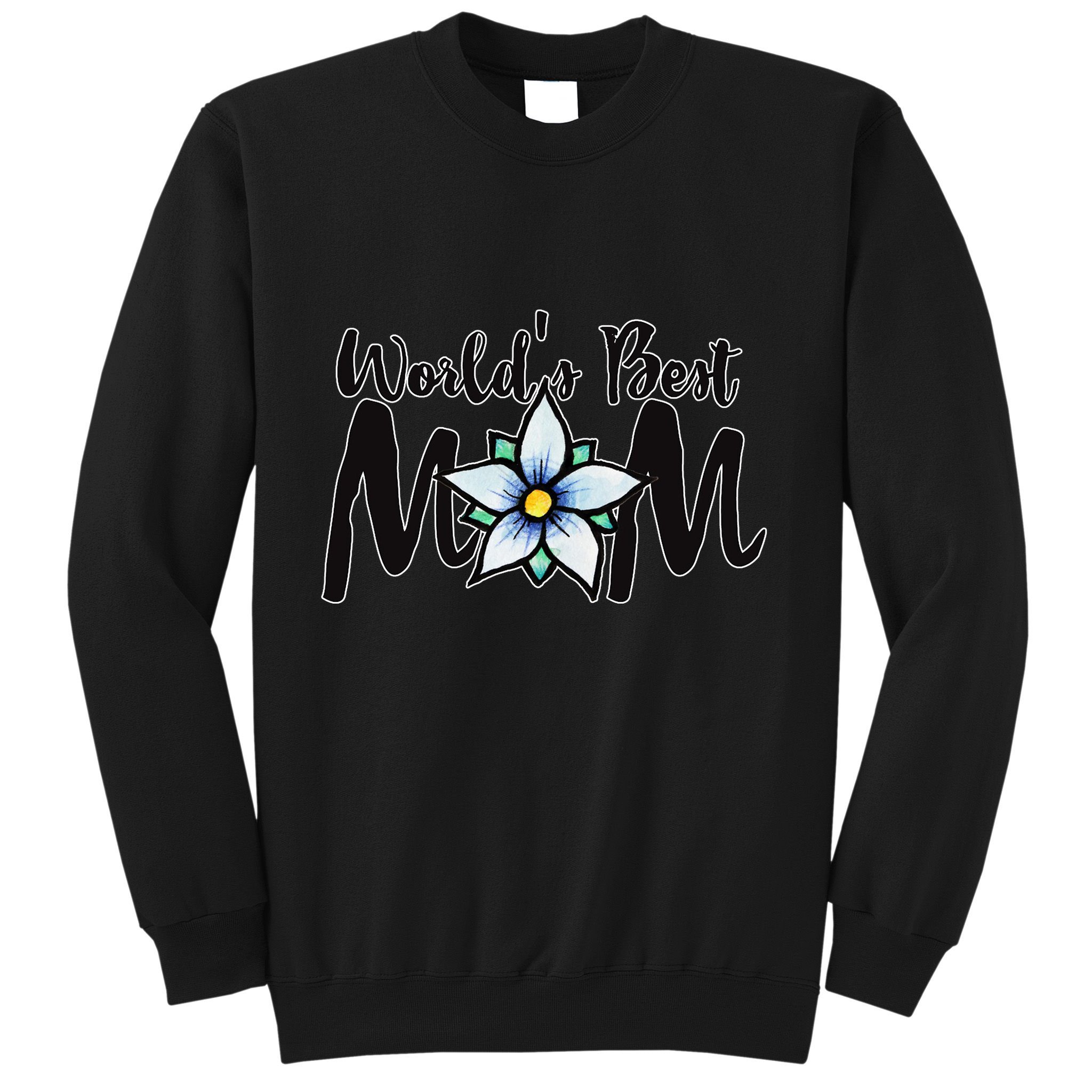 World's Best Mom Flower Sweatshirt