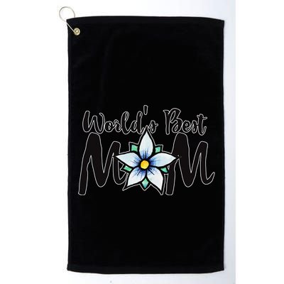 World's Best Mom Flower Golf Towel