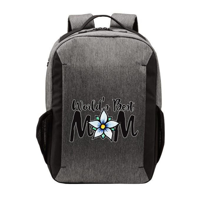 World's Best Mom Flower Vector Backpack