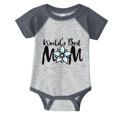 World's Best Mom Flower Infant Baby Jersey Bodysuit