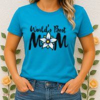 World's Best Mom Flower Womens T-Shirt