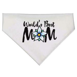 World's Best Mom Flower USA-Made Doggie Bandana