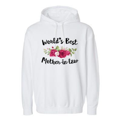 Worlds Best Mother In Law Groom Bride Ideas Weeding Party Gift Garment-Dyed Fleece Hoodie