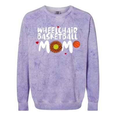 Wheelchair Basketball Mom Gift Colorblast Crewneck Sweatshirt