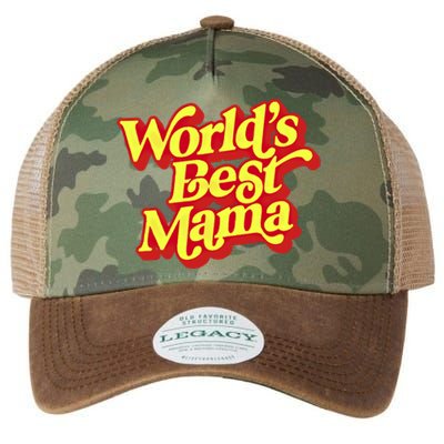 World's Best Mama! Vintage 70's / 80's Retro Font Style Gift Legacy Tie Dye Trucker Hat