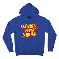 World's Best Mama! Vintage 70's / 80's Retro Font Style Gift Hoodie