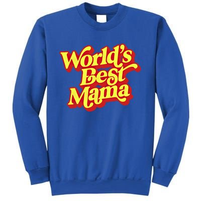 World's Best Mama! Vintage 70's / 80's Retro Font Style Gift Sweatshirt