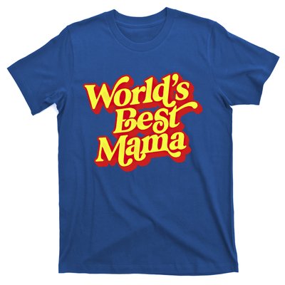 World's Best Mama! Vintage 70's / 80's Retro Font Style Gift T-Shirt