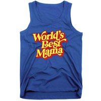 World's Best Mama! Vintage 70's / 80's Retro Font Style Gift Tank Top