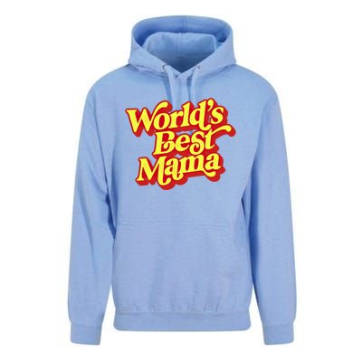 World's Best Mama! Vintage 70's / 80's Retro Font Style Gift Unisex Surf Hoodie