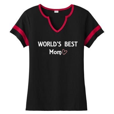 World's Best Mom Gift Happy Mother’s Day Gift Cute I Love My Mama Gift Ladies Halftime Notch Neck Tee