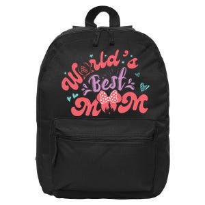 World Best Mom Mother's Day World's Best Mom Epcot Magical Kingdom 16 in Basic Backpack