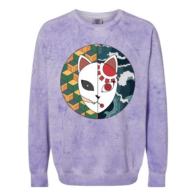 Water Breathing Mask Colorblast Crewneck Sweatshirt